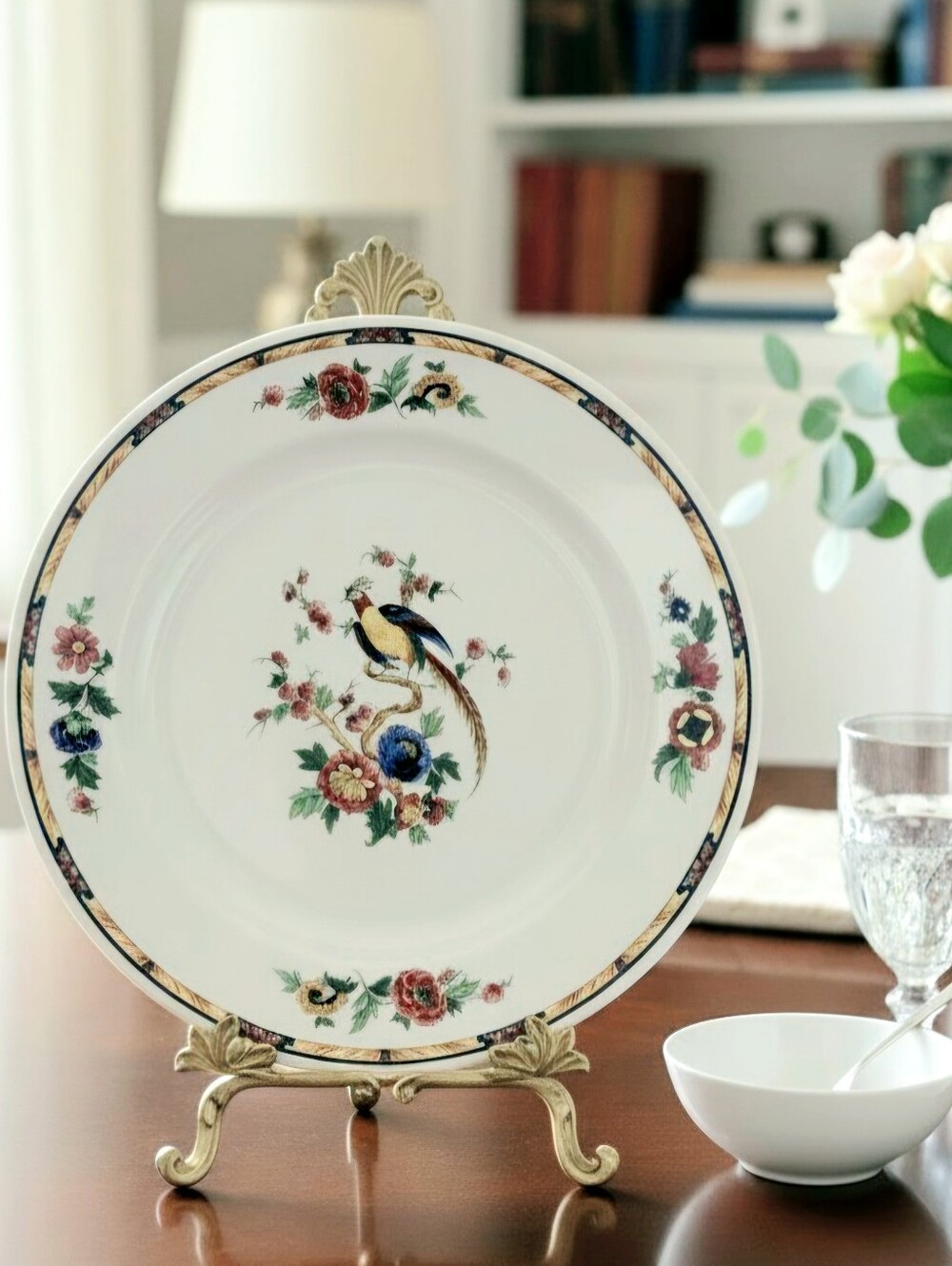 Vintage Syracuse China Bird of Paradise Peacock Dinner Plate 10" Single Plate